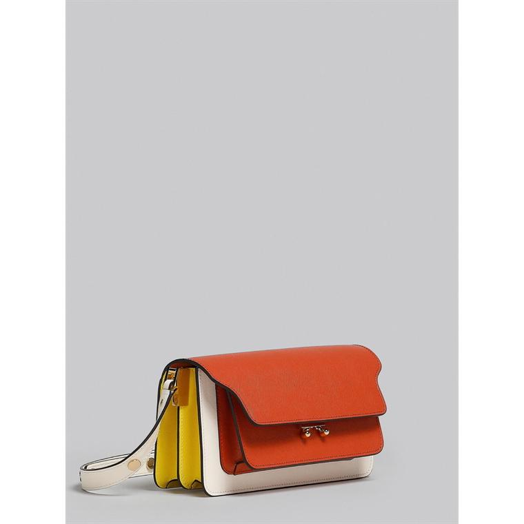 MARNI Trunk Bag EW, Tabasco/Talc/Lemon 